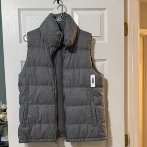 Old Navy Charcoal Quilted Vest